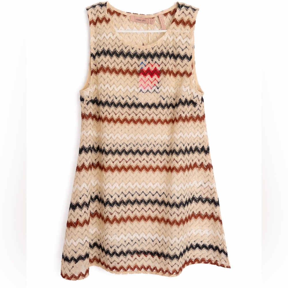 NWT Mister Zimi Resort-Wear Multi Color Chevron
Knit Ibiza Set. Size Small - Picture 3 of 8